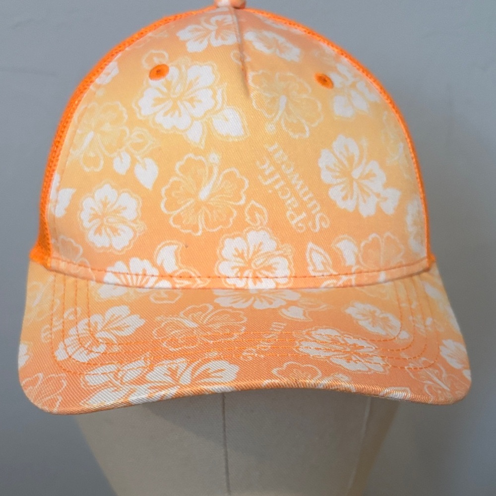 Orange Floral Kids Cap